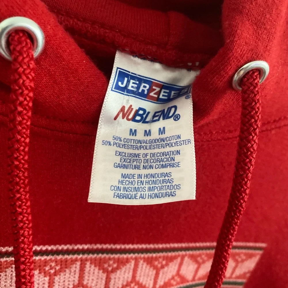 Red Holiday Graphic Hooded Sweatshirt - Unbranded